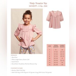 Pinky Promise Top size 10 NWT